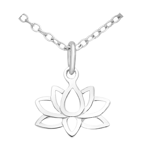 Silver Lotus Flower Necklace