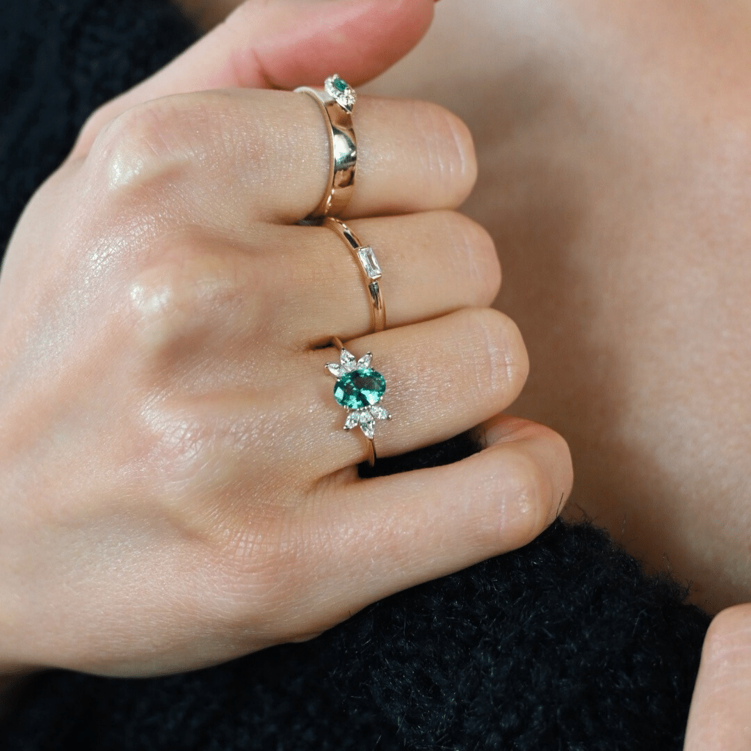14k Solo Baguette Ring