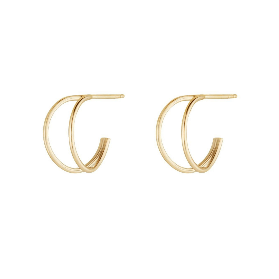 GOLD DOUBLE OPEN HOOP