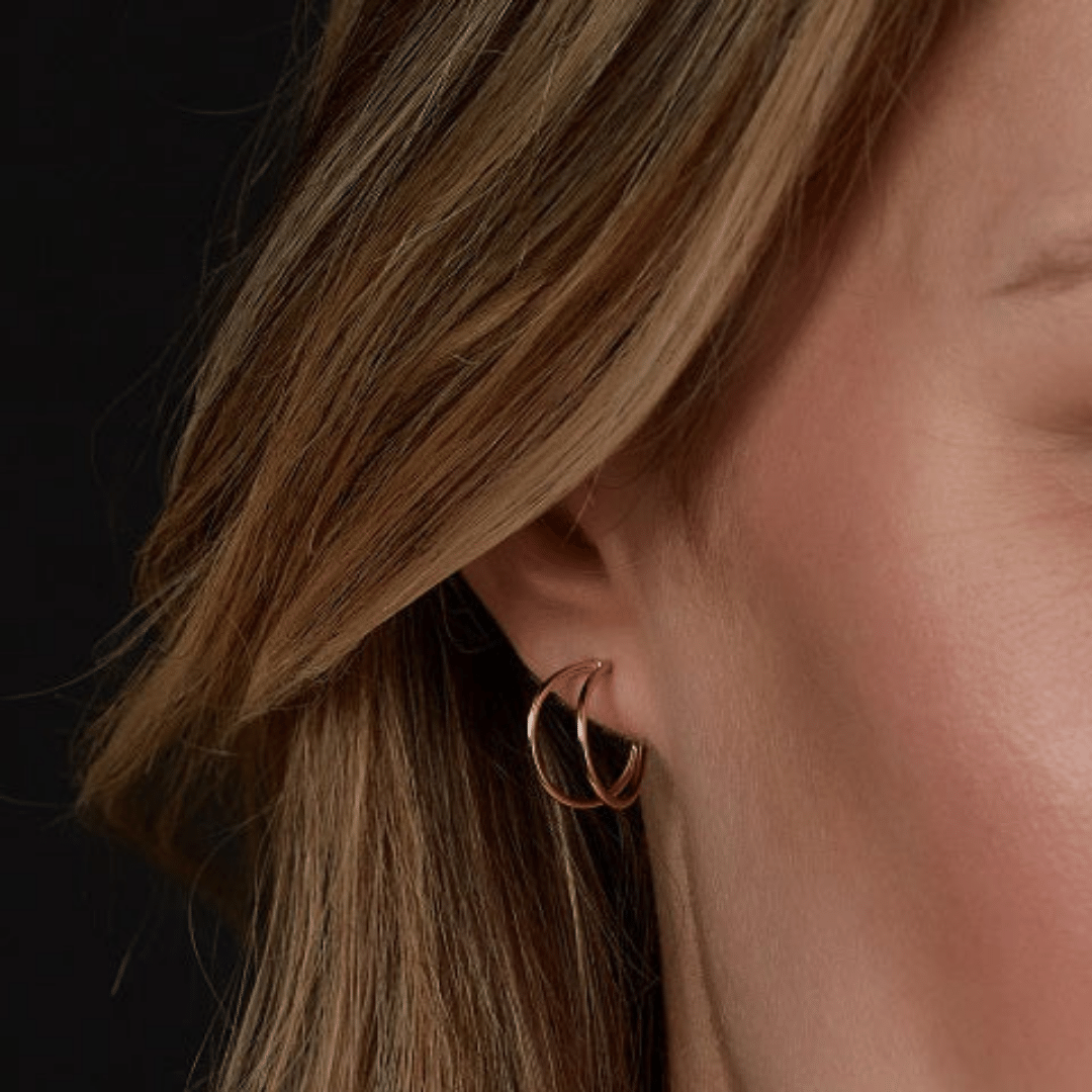 GOLD DOUBLE OPEN HOOP