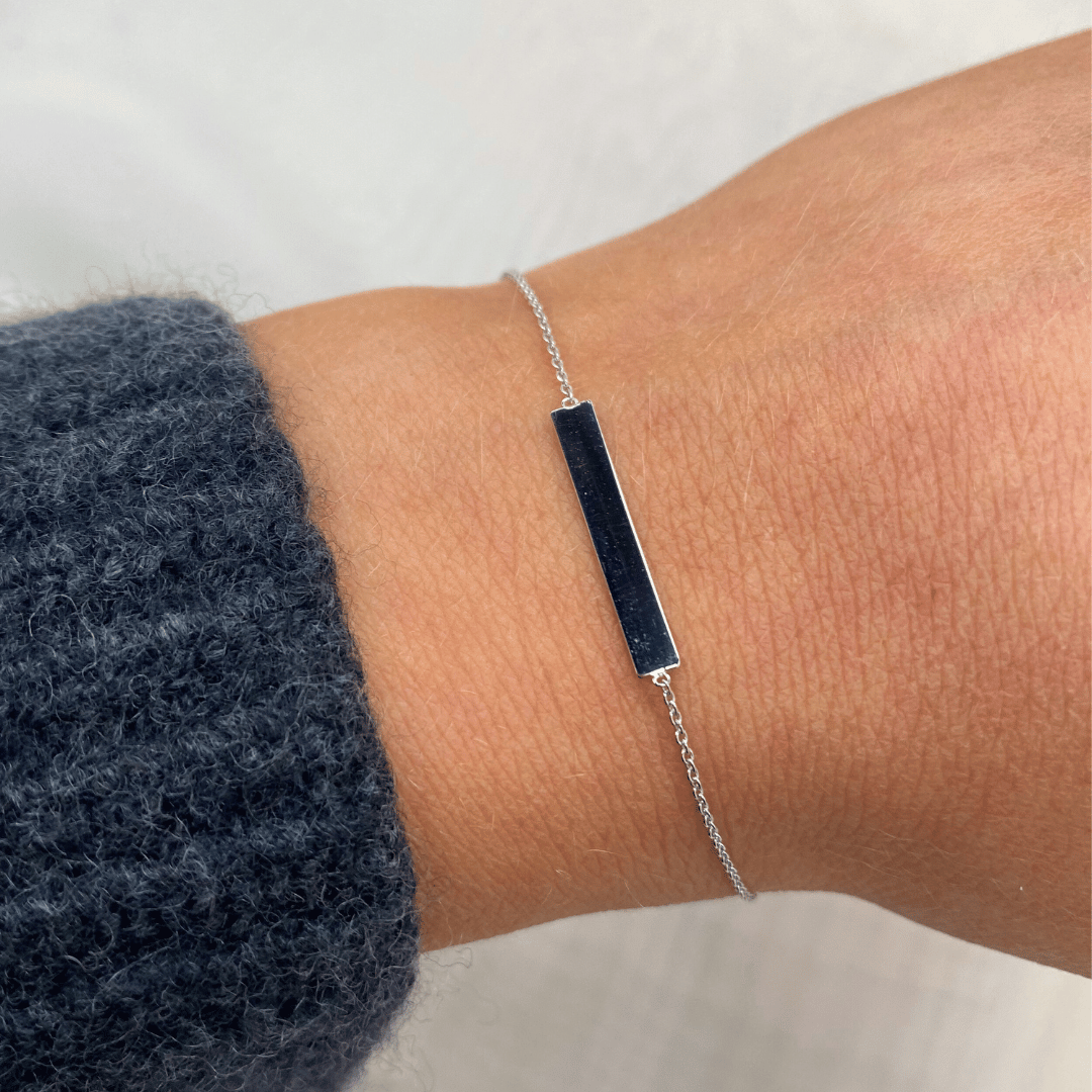 White Gold Bar Bracelet