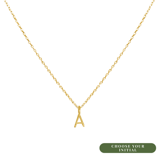 9ct Gold Signature Initial Necklace & Pendant Set