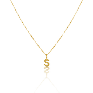 9ct Gold Signature Initial Necklace & Pendant Set