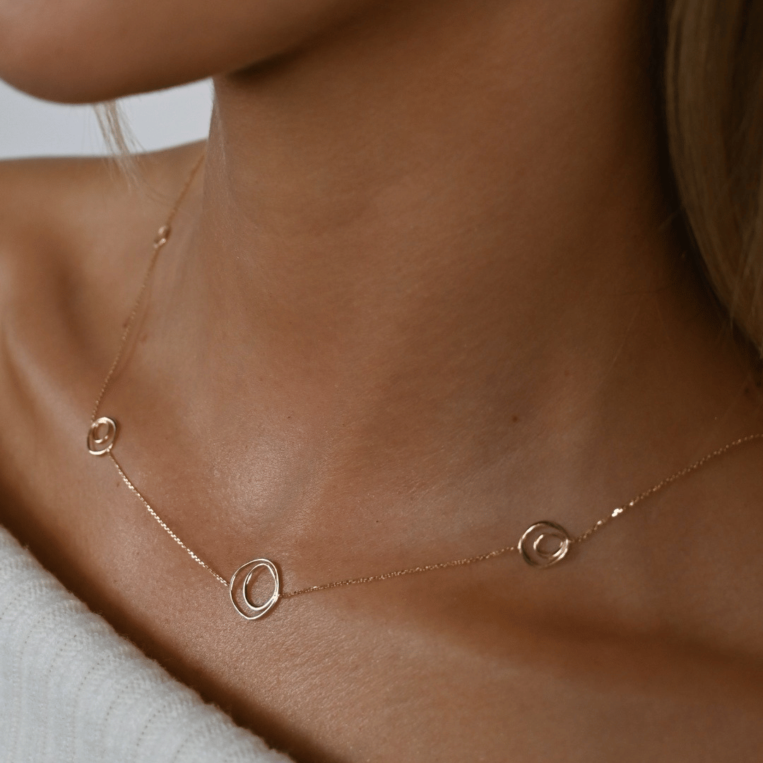 9ct Gold Spiral Necklace