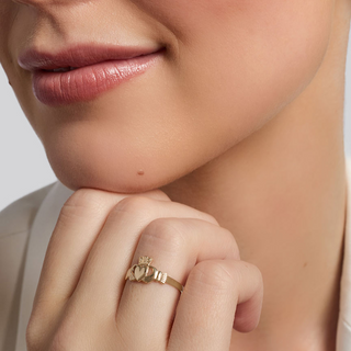 Gold Mini Claddagh Rings