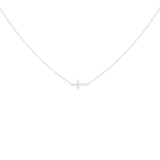Aideen Kate | Silver Diamond Cross Necklace