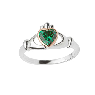 Claddagh Green Stone Ring