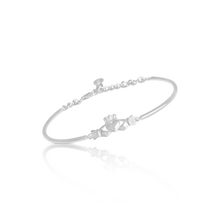 Silver Claddagh Bangle
