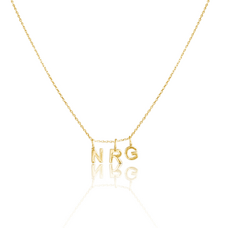 9ct Gold Signature Initial Necklace & Pendant Set