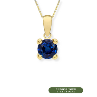 9ct Gold Signature Birthstone Necklace