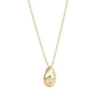 9ct Gold Teardrop Necklace
