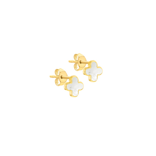 9ct Gold Mother of Pearl Petal Studs