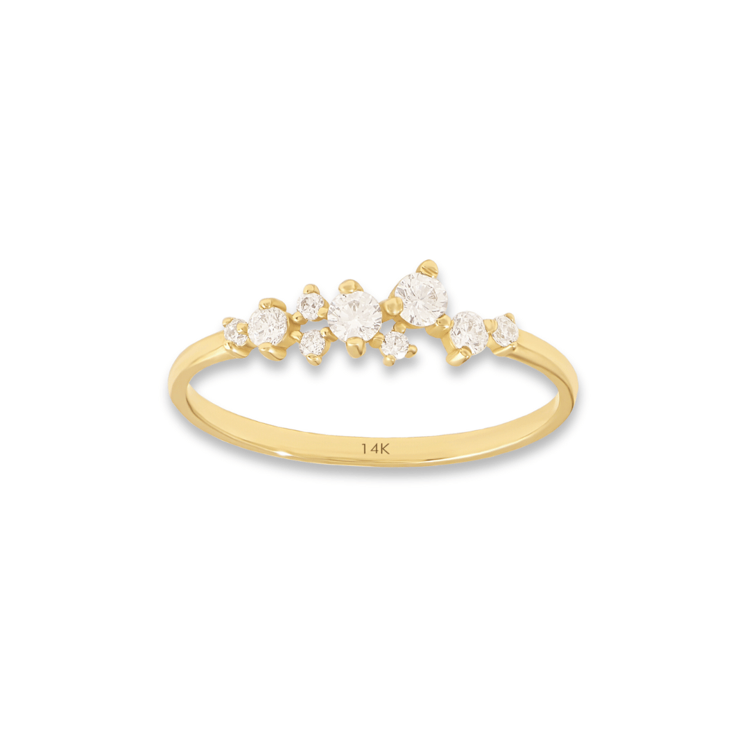 14k Iconic Cluster Ring