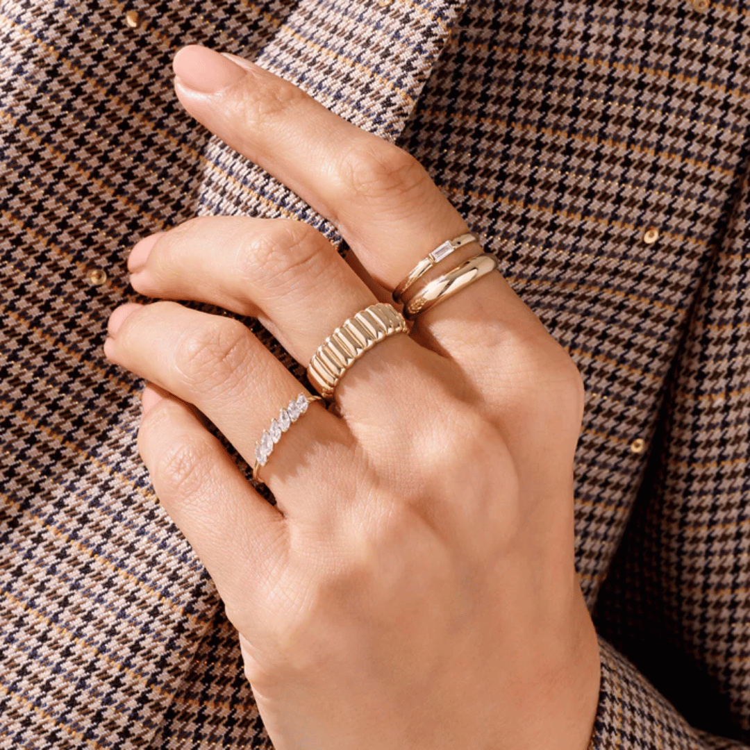 14k Solo Baguette Ring