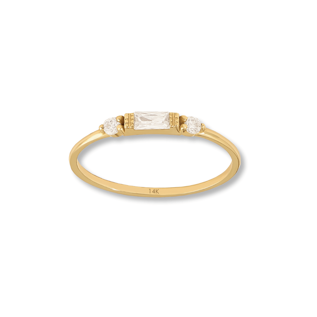 14k Baguette Band Ring