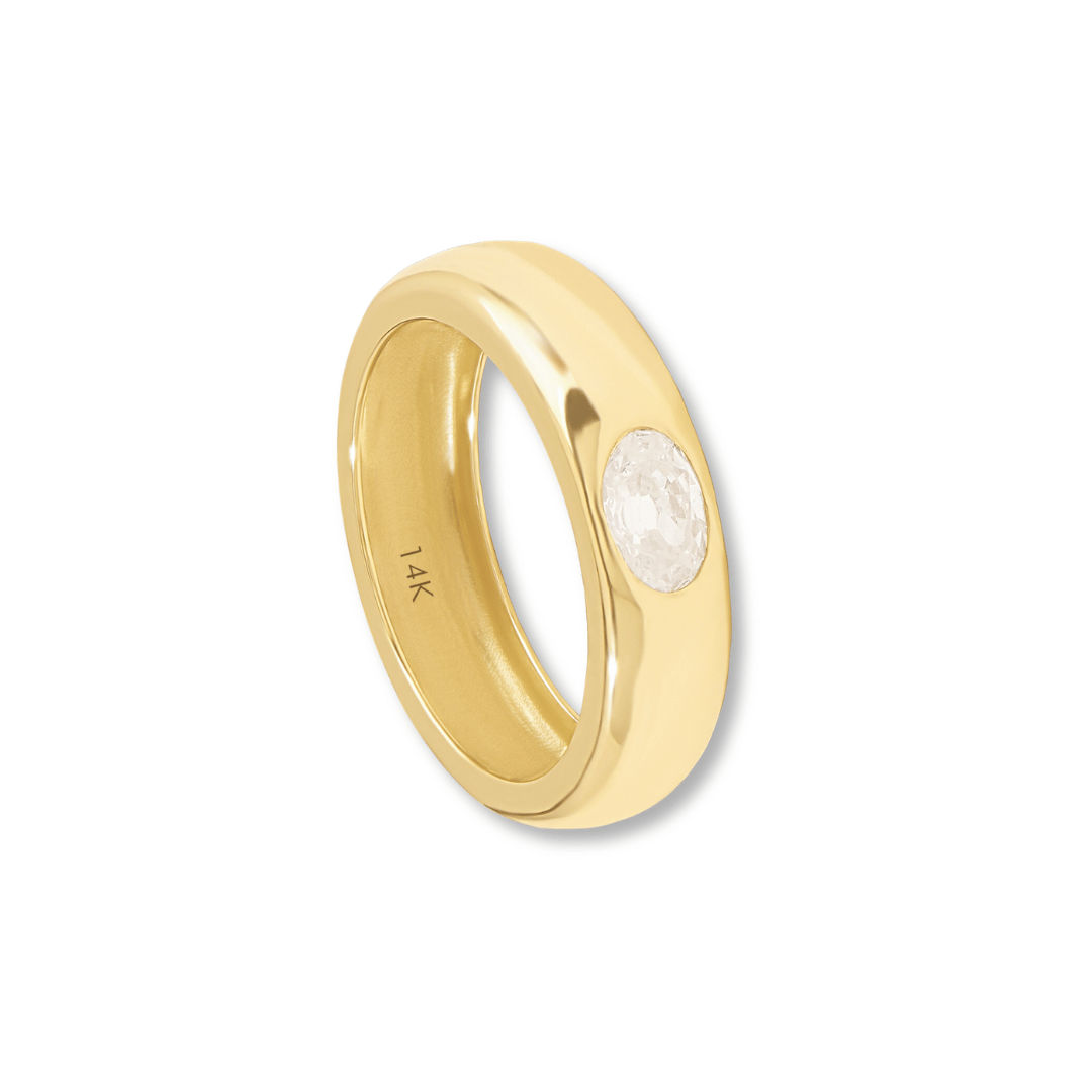 14k Bezel Dome Ring