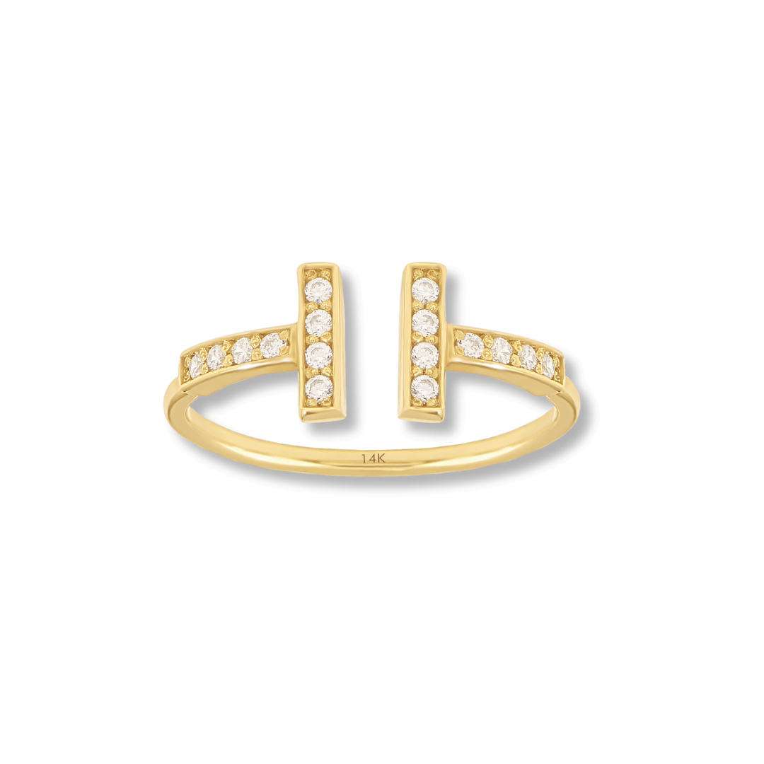 14k T Open Ring
