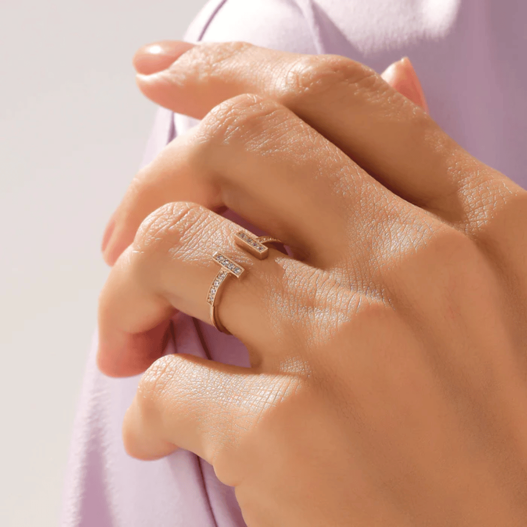 14k T Open Ring