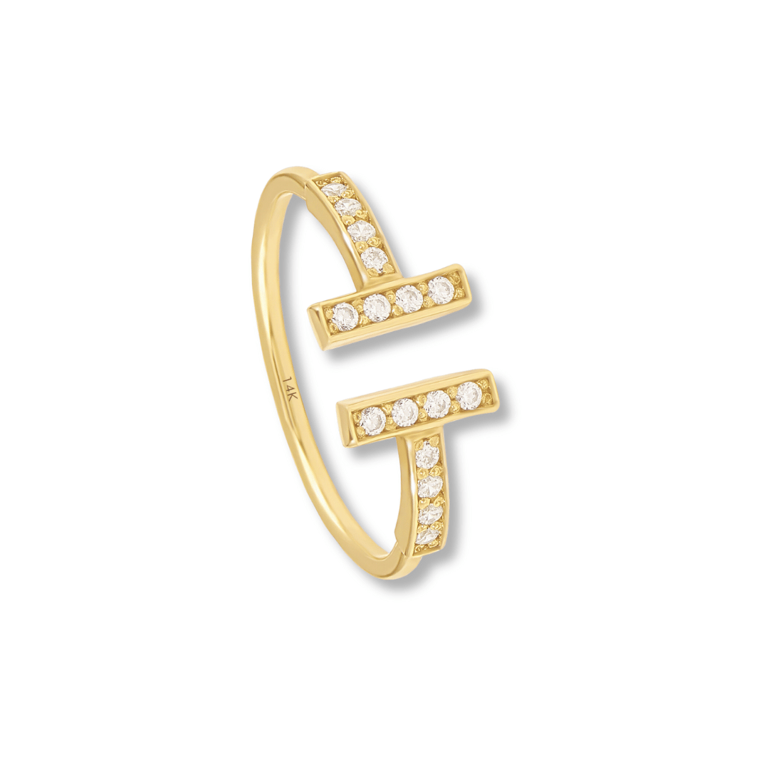 14k T Open Ring