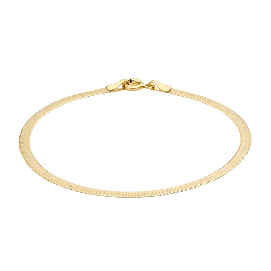 9ct Gold Herringbone Bracelet