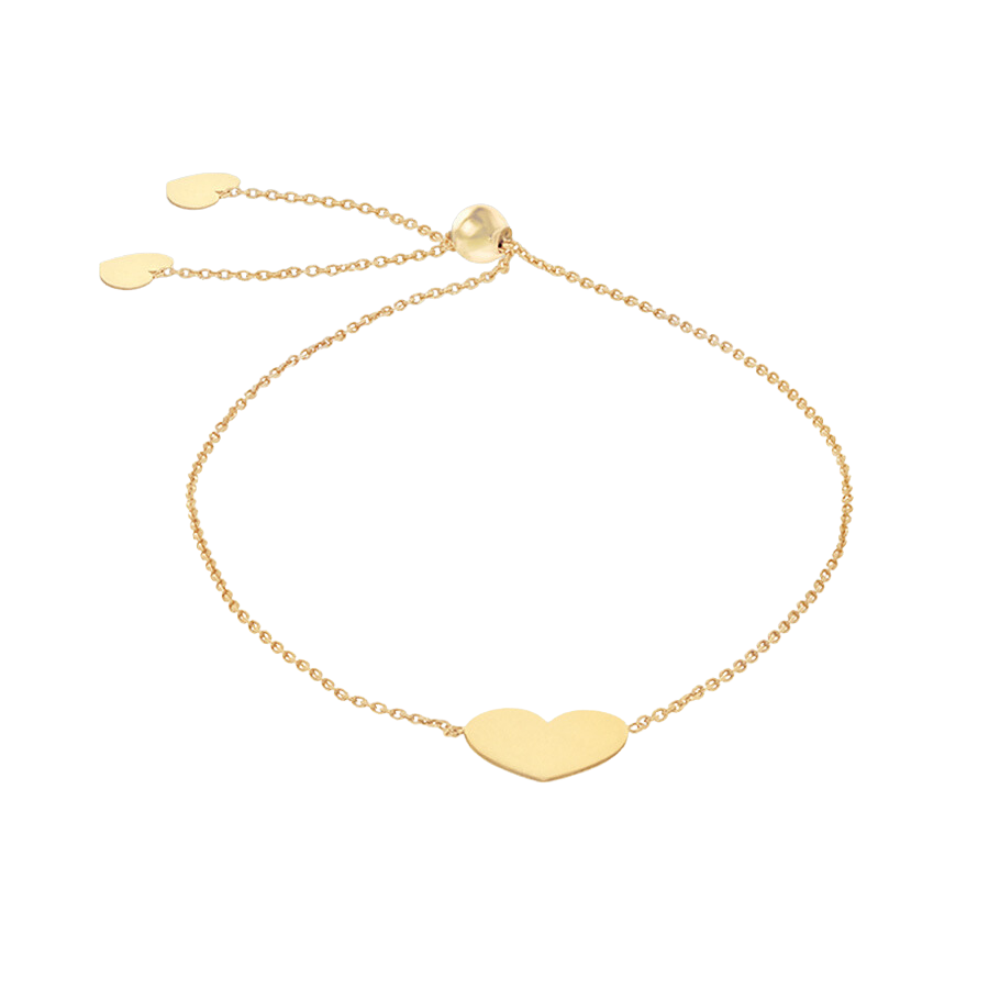 9ct Gold Heart Slider Bracelet