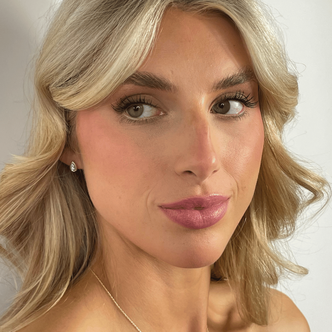 Gold Diamond Cluster Pear Stud