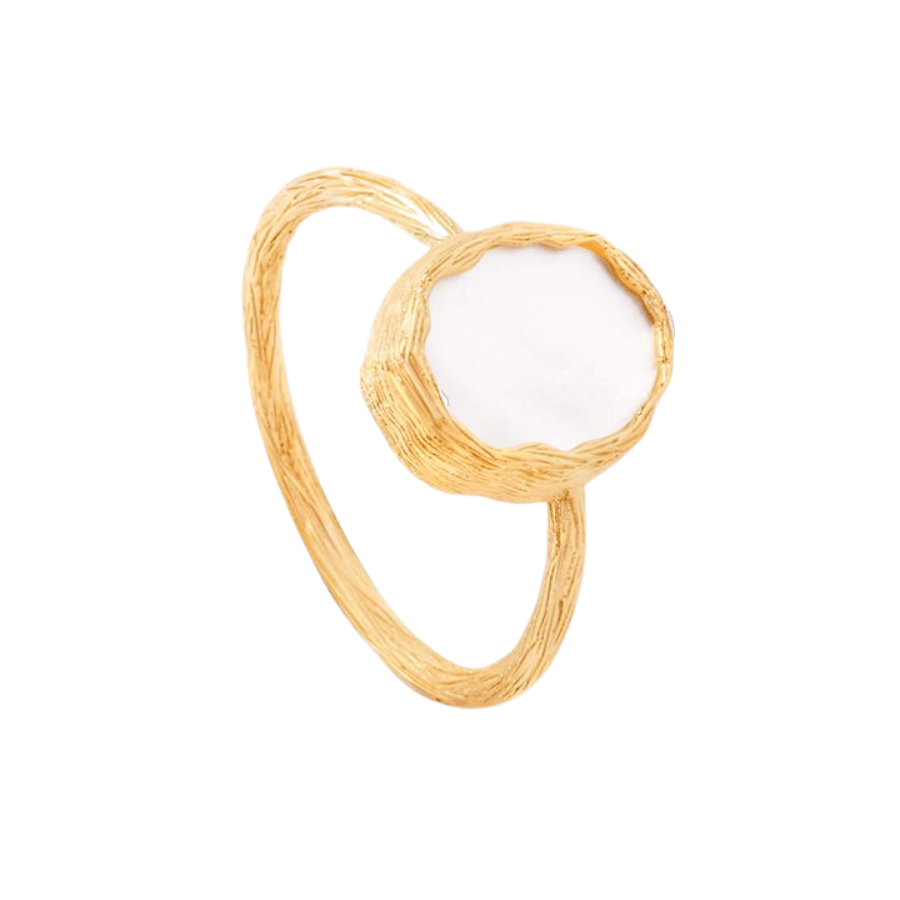 Mother of Pearl Matte Ring