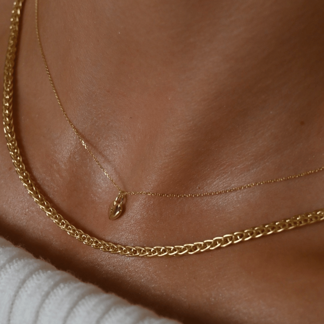 9ct Gold Small Heart Lock Pendant