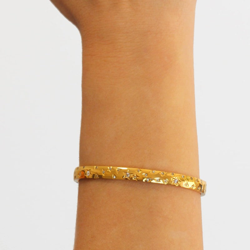 Zirconia Gold Bracelet