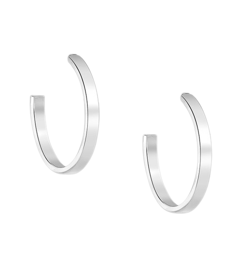 Silver Stud Hoops