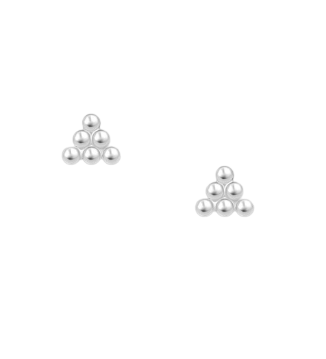 Silver Mini Triangle Studs