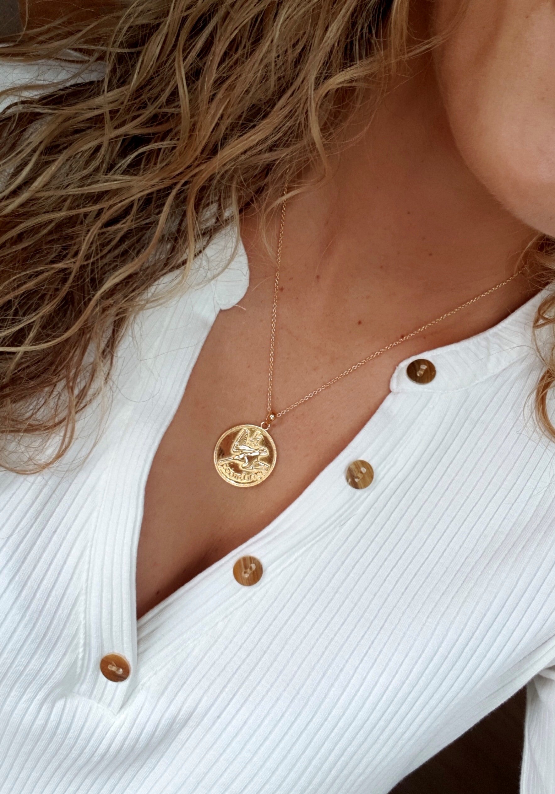 Irish Farthing Coin Necklace