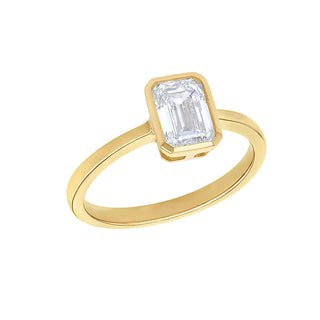 Emerald Cut Lab Created Diamond Ring