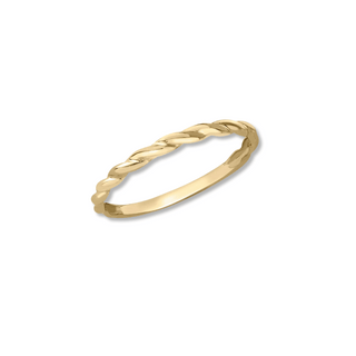 9ct Gold Twist Slim Band Ring