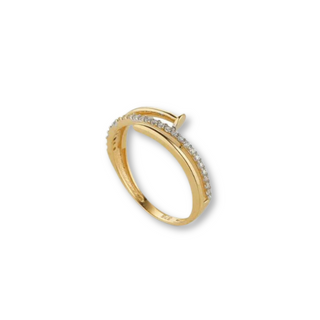 9ct CZ Wraparound Nail Ring