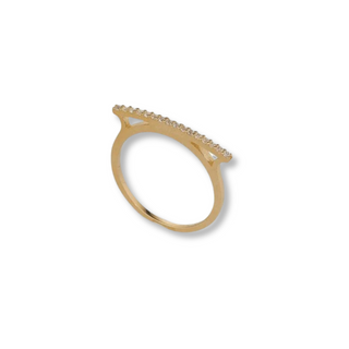 GOLD CUBIC SET NARROW RING