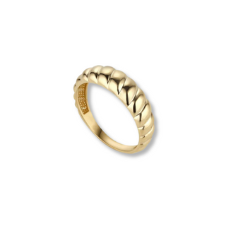9ct Gold Croissant Dome Ring