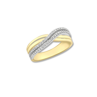9ct Gold Crossover Ring