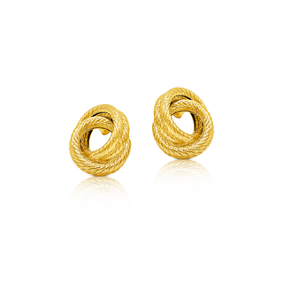 Gold Plated Knot Stud Earrings