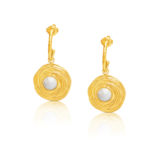 Swirl Pearl Earrings