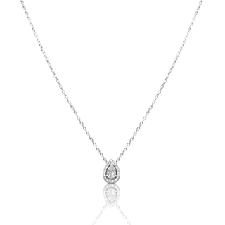 Silver Teardrop Sparkle Necklace
