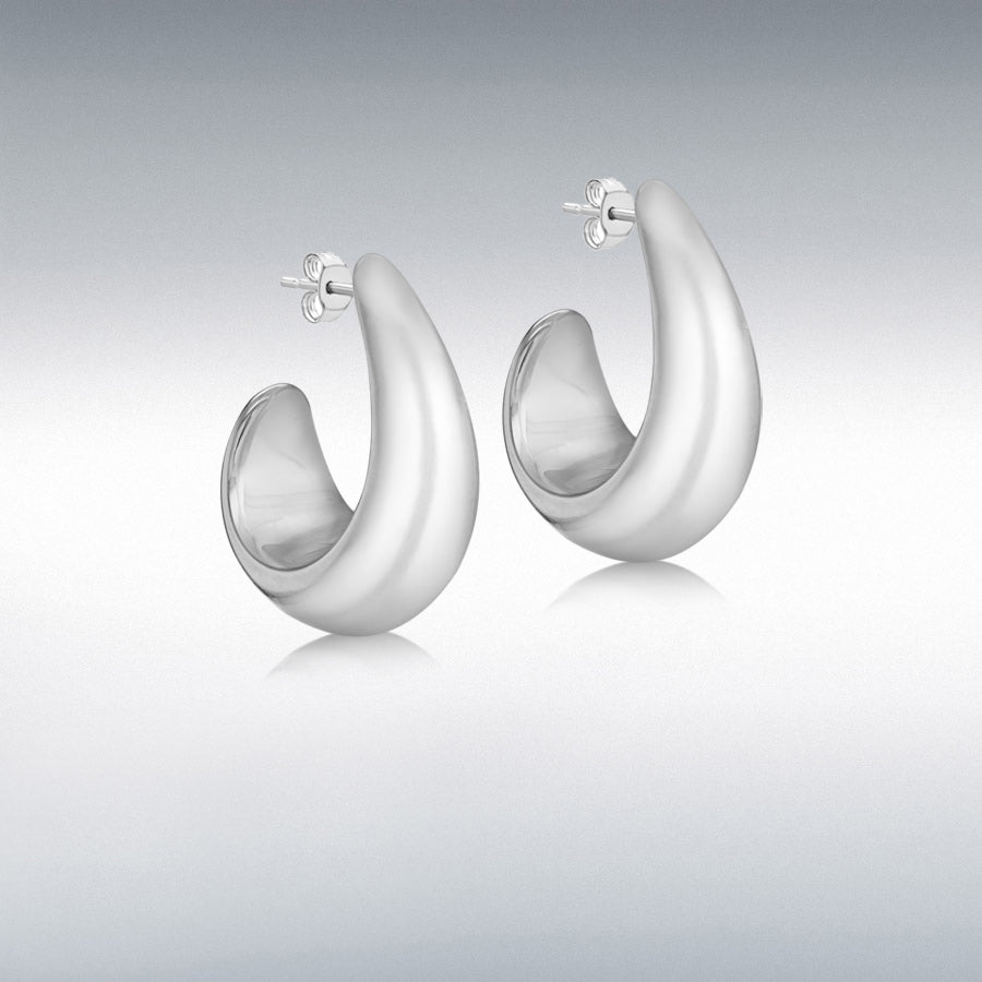 Silver Graduated Curl Electroform Earrings