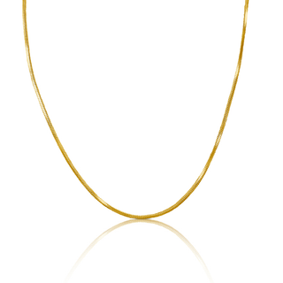 Gold Round Snake Chain Necklace