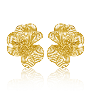 Gold Bloom Statement Earrings
