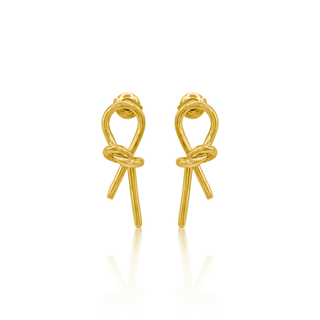 Gold Knot Drop Earrings
