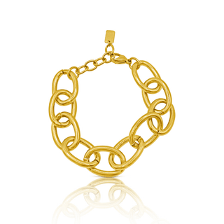 Gold Plated Circle Link Bracelet