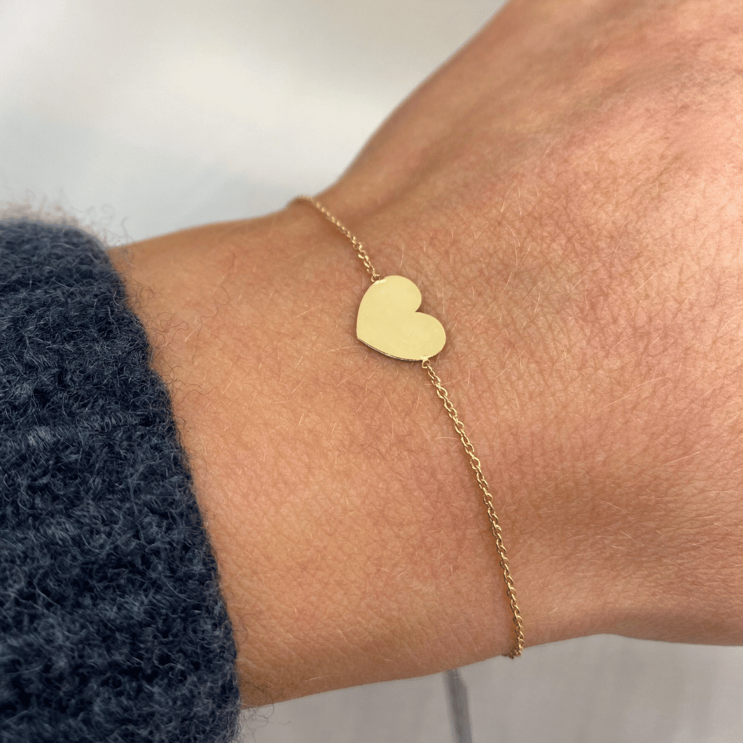 9ct Gold Heart Slider Bracelet