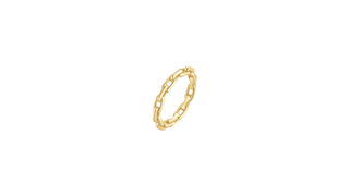 Gold Paper Clip Link Ring