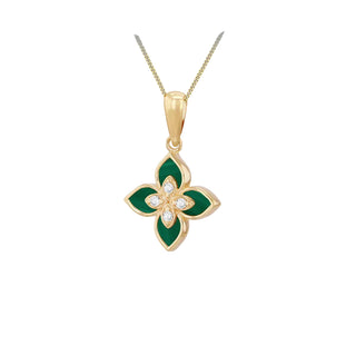 Malachite Clover Necklace