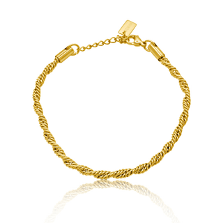 Gold-Plated Twisted Rope Bracelet